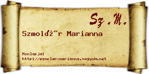 Szmolár Marianna névjegykártya